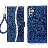 For Samsung Galaxy S25 5G Glitter Powder Filp Leather Phone Case(Blue)