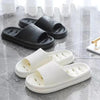 Bathroom Shower Slippers Non-slip Hollow Quick-drying Thick-soled Flip Flops, Size: 40-41(White)