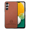 For Samsung Galaxy A13 5G / A04s Twill Fabric Leather Skin Back Phone Case(Brown)