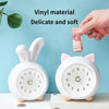 LED Night Light Cartoon Clock Desktop Animal Piggy Bank(Rabbit)