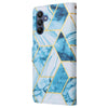 For Samsung Galaxy A16 5G Marble Bronzing Stitching Leather Phone Case(Blue)