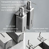 Hotel Stainless Steel Soap Dispenser Home Wall Mounted No Punch Press To Soap Bottle, Style: Round 1 Barrel