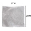 10pcs Single Layer 20x20cm Double-sided Silver Wire Wipes Dish Towel Household Cleaning Degreasing Steel Wire