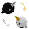 15cm Flipped Doll Double-Sided Expression Flipped Animal Cartoon Doll Plush Toy(Black And White Sea Lion)