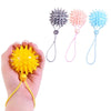 TPR Grip Ball Rehabilitation Hemiplegia Stroke Massage Finger Ball, Specification: 5.5cm With Rope (Gray)