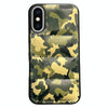 For iPhone XS Max Camouflage Eiderdown Airbag Phone Case(Green-A)