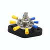3/8 inch M10 RV Yacht 8-way Terminal Stud with 2 M5x20 Screws + 16pcs Terminals(Black)