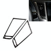 2 PCS Car Carbon Fiber Central Air Outlet Frame Decorative Sticker for Infiniti Q50 / Q60 2014-2020
