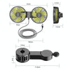 SUITU F4208 Car Cooling Fan Vehicle Rear Seatback USB Dual-Head Electrical Fan(Yellow And Black)