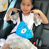 Car Child Seat Belt Adjusting and Fixing Device Buttons Seat Belt Anti-strangulation Shoulder Cover, Style:Cotton Fabric Pink Stripes