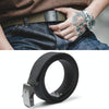 Maden TSS2107088 No-hole Elastic Braided Belt Single-loop Fast Take Off Casual Pants Belt(Carbon Black)