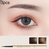 3 PCS MAYCHEER 3117 Small Gold Bars Double Eyebrow Pencil Thin Head Waterproof Non-bleeding Eyebrow Pencil(5 Moss Green)