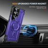 For Samsung Galaxy S25 Ultra 5G Lens Holder MagSafe Phone Case(Purple)