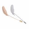 Cute Leaf Feather Needle Pin Brooch(Silver)