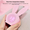 Cute Rabbit Silicone Induction Small Alarm Clock(Green)