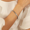 OPK GS1490 Simple Chain Stainless Steel Bracelet, Color: Steel Color