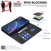 For Samsung Galaxy A22 5G Geometric Pattern RFID Leather Phone Case(Black)
