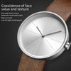 YAZOLE 520 Simple Dial Waterproof Quartz Movement Watch(Silver+Brown)