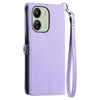 For Redmi 13C 4G / 5G Wallet Multi-card Slot Leather Phone Case with Lanyard(Purple)