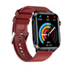 TK11P 1.83 inch IPS Screen IP68 Waterproof Silicone Band Smart Watch, Support Stress Monitoring / ECG (Red)