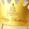 50 PCS Crown Birthday Hat Children Adult Birthday Party Cartoon Decoration Paper Hat(Sapphire Blue)