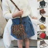 Mini Messenger Bag Cute Tassel Design Kids Coin Purses Children Handbags Shoulder Bags(Dark Khaki)