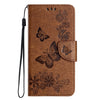 For Samsung Galaxy A36 / A56 5G Butterfly Embossed Flip Leather Phone Case(Brown)