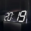 Wall Sticker LED Wall Clock Decorative Clock Creative Acrylic Mirror Clock US Plug, Style:Remote Version Sealed Box(Gold Font)