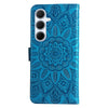 For Samsung Galaxy A36 5G / A56 5G Embossed Sunflower Leather Phone Case(Blue)