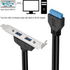 50CM USB3.0 Rear PCI Baffle Line Full Height Chassis DIY With Ear 20pin Transfer Cable(Black)
