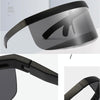 Anti-peeping Sun Mirror Integrated Anti-foam Sunscreen Mask, Color:Black Frame Transparent