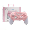 For Nintendo Switch Pro Wireless Bluetooth Handle with Macro Programming & Somatosensory Wake-up(White Pink)