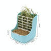 Rabbit Guinea Pig Hay Feeder Bowl - Blue - Anti Chew