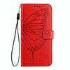 For Asus Zenfone 11 Ultra Embossed Butterfly Leather Phone Case(Red)