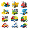 Children Large Particle Engineering Car Educational Assembly Building Block Toys, Style: Sedan