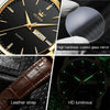 OLEVS 6898 Men Fashion Waterproof Dual Calendar Quartz Watch(Black)