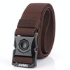 AWMN Outdoor Men Versatile Buckle Elastic Belt, Length: 120cm(Coffee)
