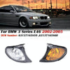 For 2002-2005 BMW 3 Series E46 Car Front Corner Parking Turn Signal Lights(White Left OE 63137165859)