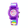 JNEW A335-86224 Children Cartoon 3D Cooking Firl Waterproof Quartz Silicone Watch( Purple)