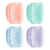Silicone Shampoo Brush Clean Scalp Massage Brush Wet And Dry Handheld Shampoo Comb(Pink)