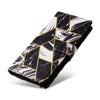 For Samsung Galaxy S24 FE 5G Marble Bronzing Stitching Leather Phone Case(Black)