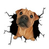 7 PCS Animal Wall Stickers Puppy Hole Car Window Static Sticker(Puppy 02)
