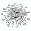 Creative Wall Clock Crystal Silver Wrought Iron Wall Clock Personality Art Decoration Living Room Bedroom Clock