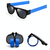 New Fashion Crimp Folding Mirror Pops Polarized Sunglasses Casual UV400 Protection Glasses for Men / Women(Blue)