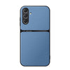 For Samsung Galaxy A36 Litchi Leather Magnetic Full Coverage Shockproof Phone Case(Blue)