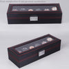 Carbon Fiber PU Leather Watch Box Jewelry Storage Box Packaging Box, Style: 10 Watch Positions
