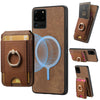 For Samsung Galaxy S20 Ultra Retro Splitable Magnetic Stand Card Bag Leather Phone Case(Brown)