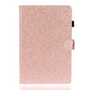 For Samsung Galaxy Tab A8 10.5 2021 Varnish Glitter Powder Leather Tablet Case(Rose Gold)