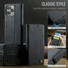 For iPhone 13 Pro Max AutSpace A11 Side Buckle MagSafe Magnetic RFID Phone Leather Case(Black)
