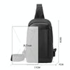 WEPOWER Men Chest Bag Multifunctional Waterproof Riding Casual Shoulder Crossbody Bag(Black)